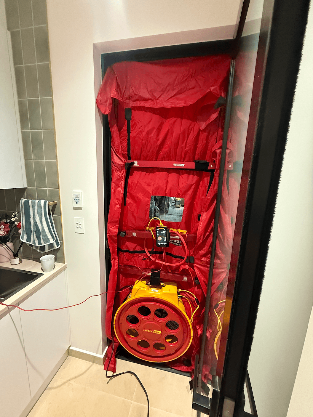 Blower Door Test — Willunga Shouse Conversion