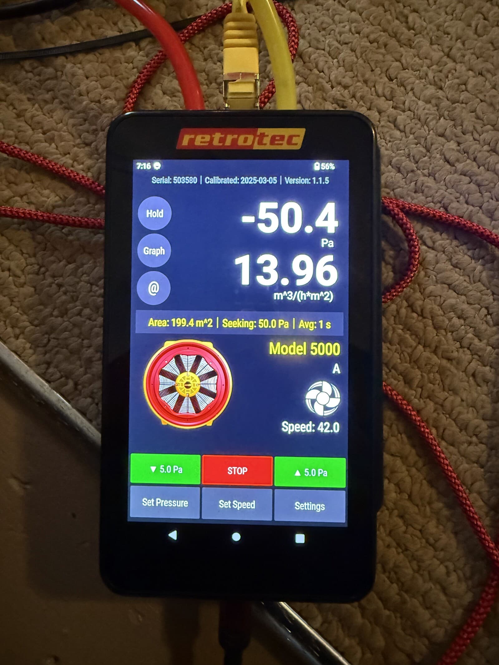 Blower Door Test — Thebarton Renovation & Extension