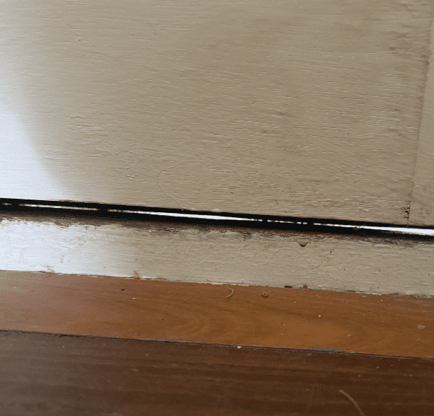 Front door air leakage