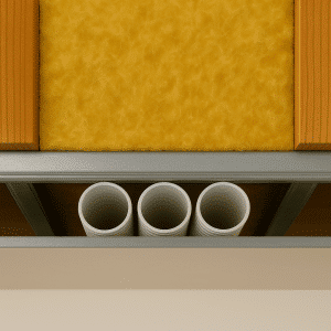 MVHR ducts run in dropped ceiling
