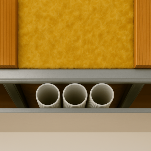 MVHR ducts run in dropped ceiling MVHR ducts run in dropped ceiling